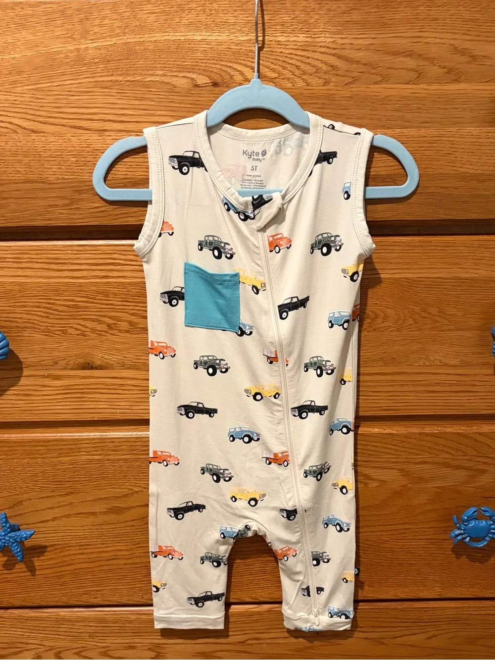 Kyte Baby Trucks Sleeveless Romper🛻 NWOT - 3T